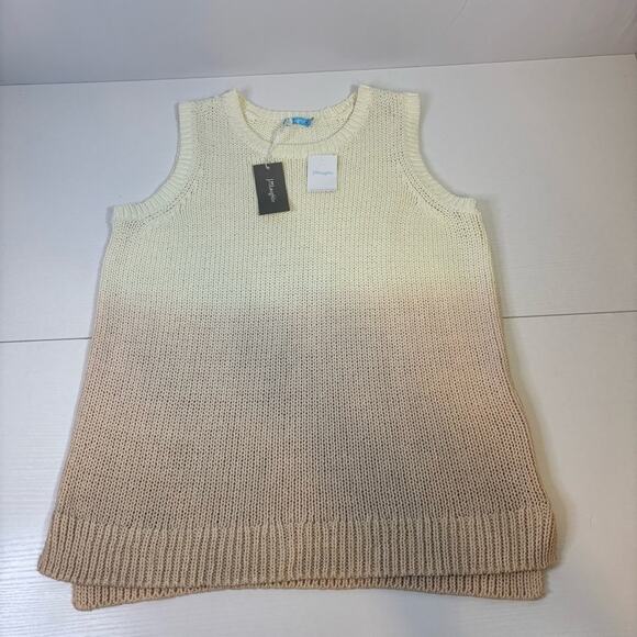 NWT J McLaughlin Alto Cream Beige Ombré Sleeveless Knit Top Size Medium N0278 - Picture 3 of 7